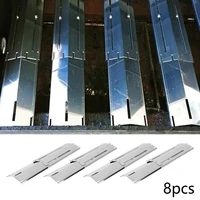 8pcs heat plate stainless steel barbecue gas grill oven heat plate deflector burner cover accessory camping kitchen cooking tool