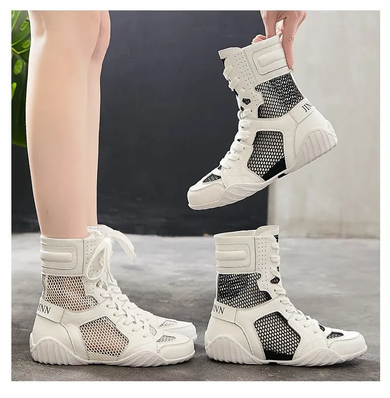

Hot Sales 2021 Summer New Lace Breathable Sneakers High-top mesh Women Shoes Comfortable Casual Woman Shoes femmes sandales