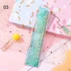 Милая мультяшная линейка со встроенным зыбучим песком, многофункциональная линейка для студентов, канцелярские товары с подвеской для детей, линейки, товары DJA88