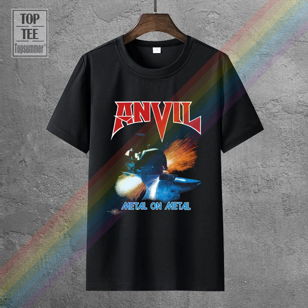 

Anvil T Shirt Heavy Metal Band Tee Steve Lips Kudlow 100% Cotton Men T Shirt Tees Custom