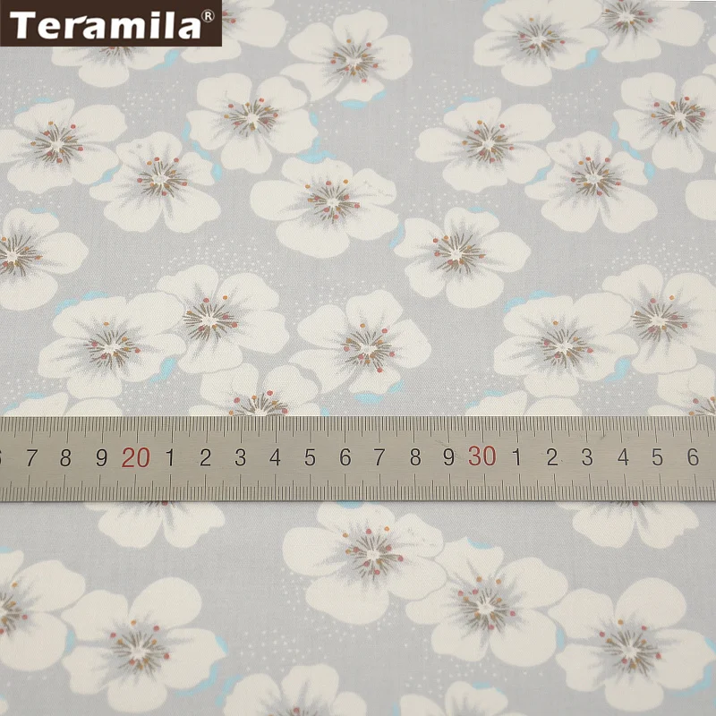 Новости китая цветы сливы конструкции 100% светло серый хлопок Ткань твил Жир