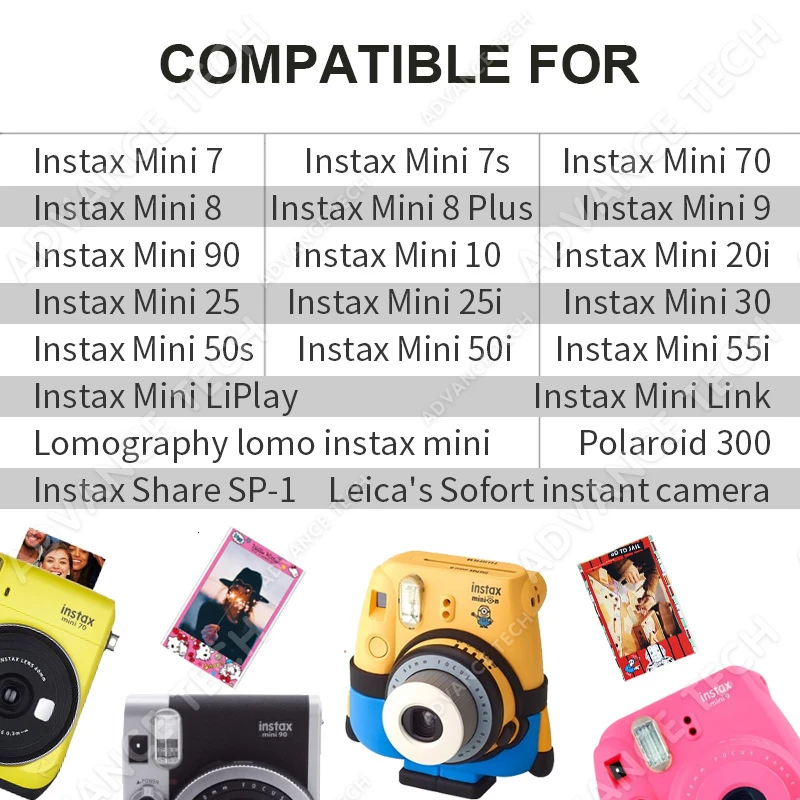 Белая пленка для Fuji Instax Mini 9 фильм белый край 50 листов/упаковка, детские носки, Фотобумага для моментального фотоаппарата Fuji 8/фотоаппаратов моментальной печати 7 s/25/50/90 SP-1/SP-2