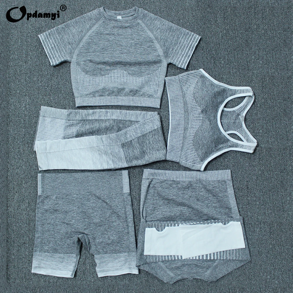 Женский бесшовный комплект для йоги спортивная одежда тренировок