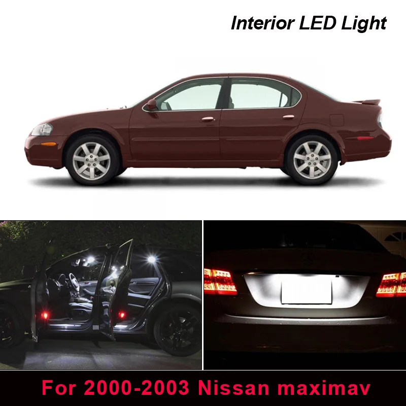 

13 x Xenon White LED Lights Interior Package Kit For 2000-2003 Nissan maxima Map Dome Trunk License Plate Light