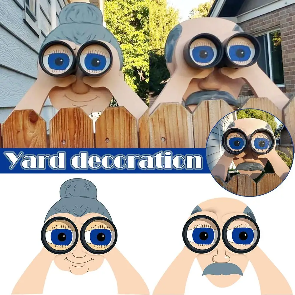 

Funny Old Man Fence Yard Decorations Nosy Old Man And Lady Garden Yard Art Gift Garden Decoration Outdoor Decoracion Exterior