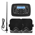 Водонепроницаемый морской стерео Bluetooth аудио радиоприемник FM AM Автомобильный MP3-плеер + 4 