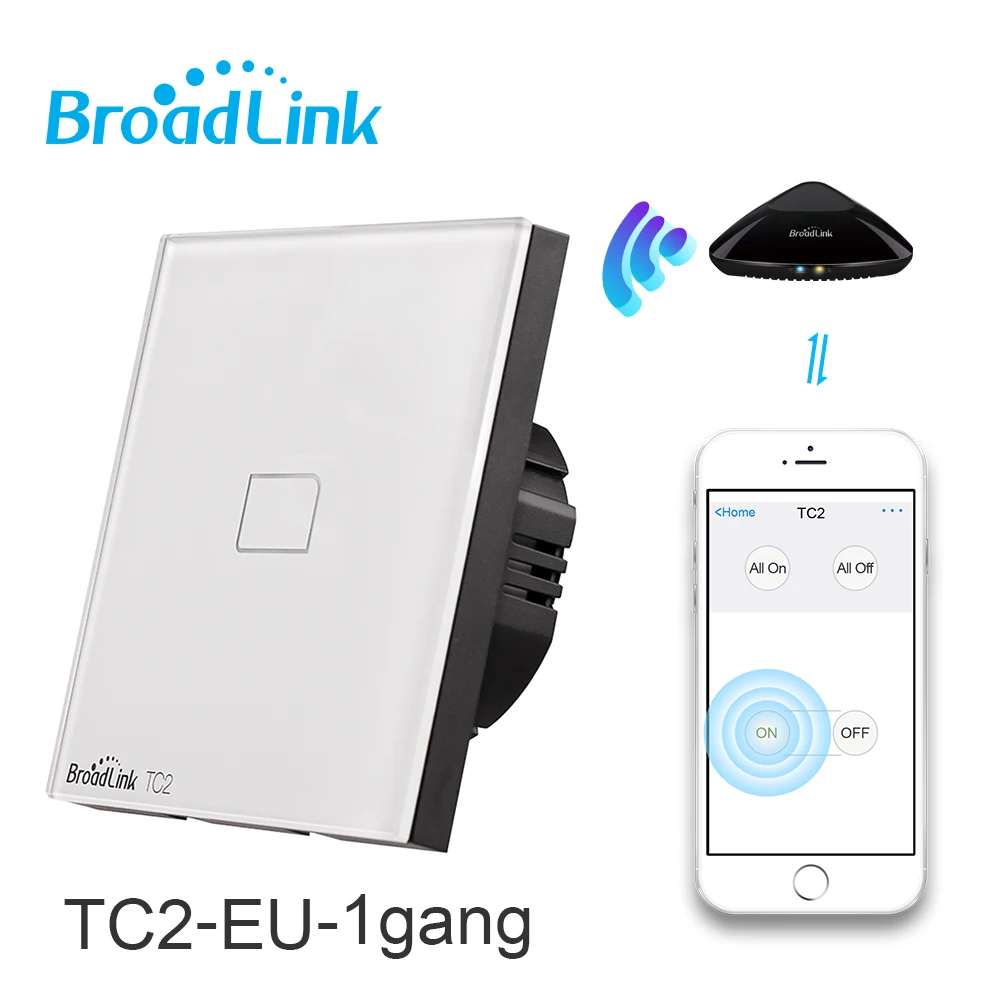 2020 Broadlink TC2 1/2/3 Gang стандарт ЕС 433 МГц Новый выключатель света белая сенсорная