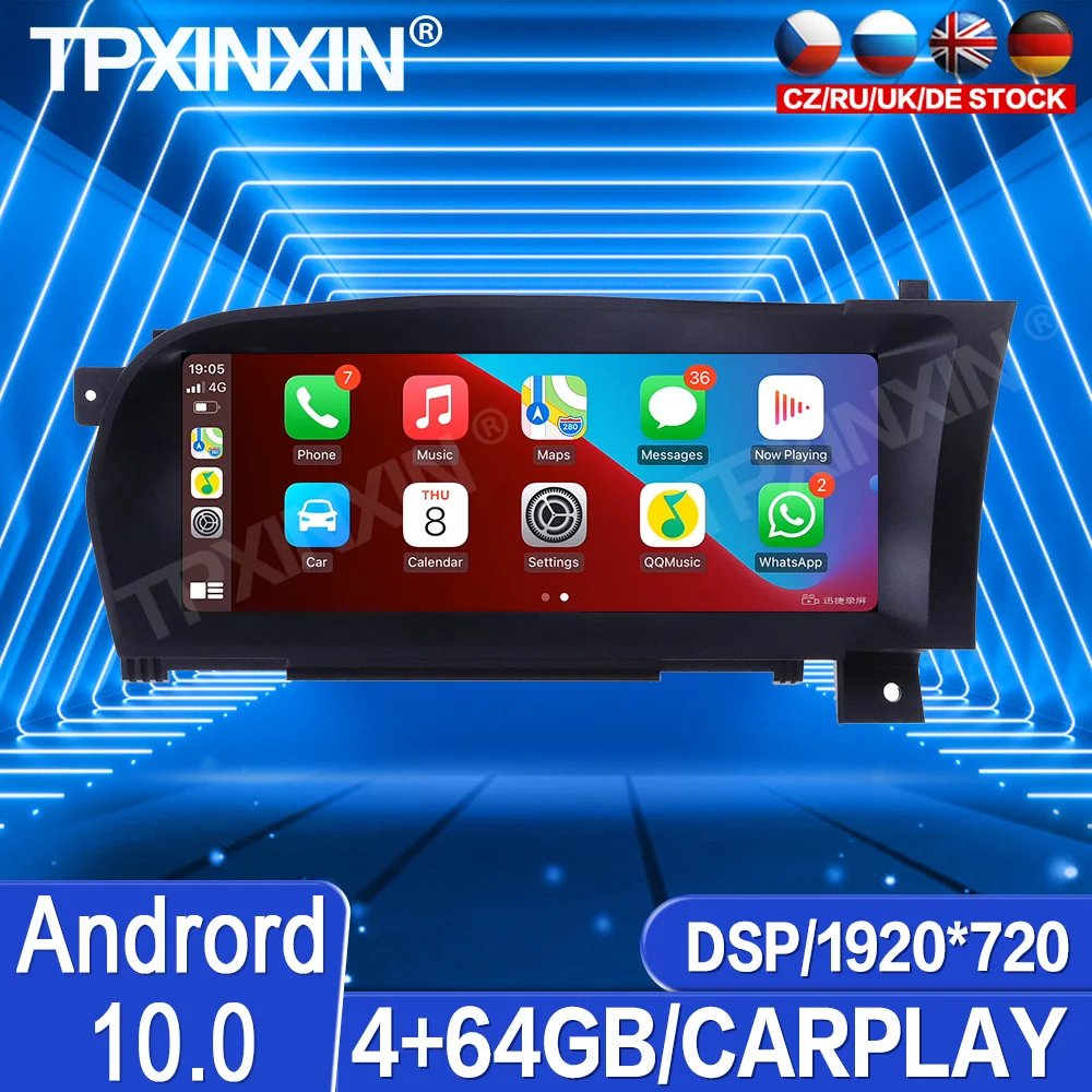

Android 11 For Mercedes Benz S Class Car Radio Video Player Multimedia IPS Touch Screen CPS Navigatie Head Unit With Carplay DSP
