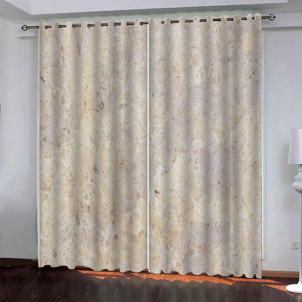 

European Marble Photo Curtain Living Room Luxury Living Room Bedroom Curtains Window Kitchen Door Curtain Drapes