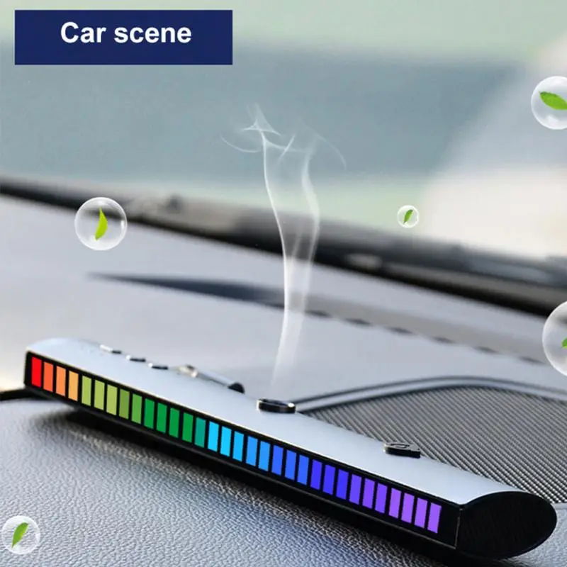 

Car Aromatherapy Sound-controlled Rhythm Light Car Ambient Light Bar Desktop Light Pollution Music Spectrum Light Sensor