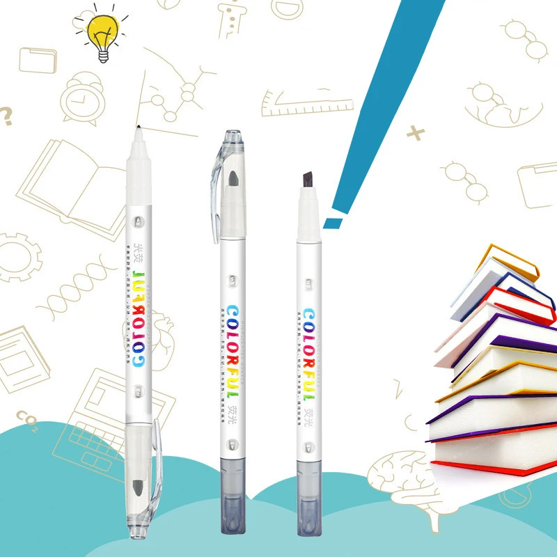 Маркер двусторонний флуоресцентный 5 шт./кор. 20 карамельных цветов | Канцтовары