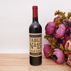 8 шт. 16 шт. персонализированные этикетки для винных бутылок, наклейки, оболочки под заказ, цифры для стола, Свадебный декор, сувениры для вечеринки, 9x12, 7 см