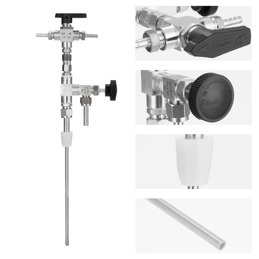 

Наполнитель для пивных бутылок, домашний пивоваренный набор из нержавеющей стали 304, счетчик давления, пивной диспенсер, CO2 пивоваренный ком...