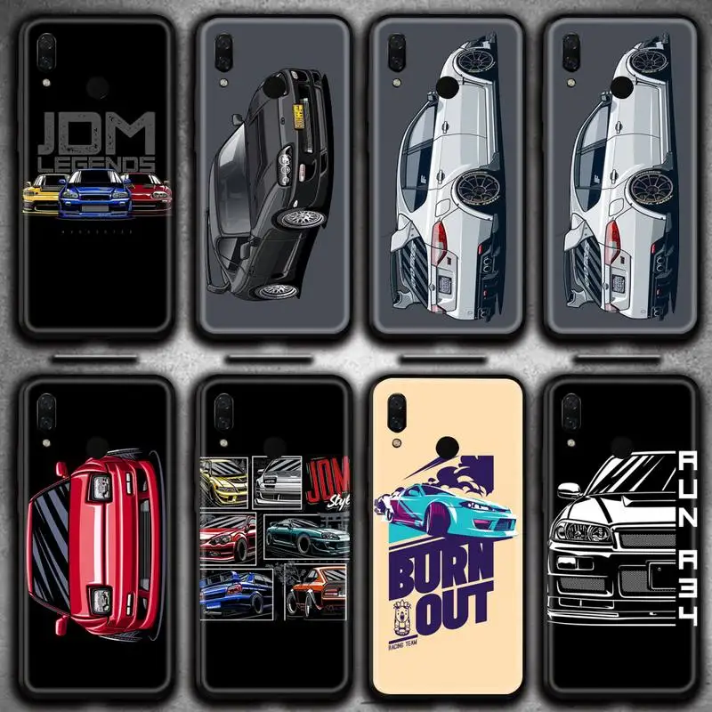 

Cool tokyo drift JDM Sports Car Phone Case for Huawei Y6P Y8S Y8P Y5II Y5 Y6 2019 P Smart Prime Pro