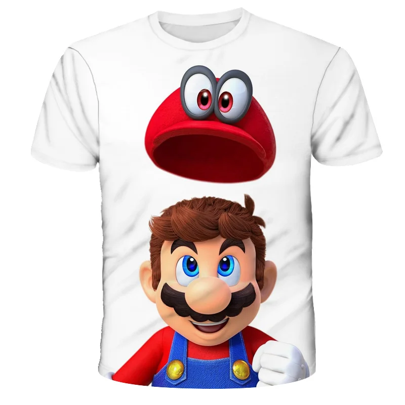 

Fashion Classic Cartoon Sport 3D Polyester T-Shirt New Harajuku Style Game Mario Bros Kids Clothes Boys Tops Short Sleeve 3T-14T