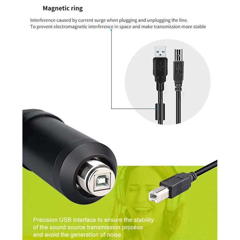 USB конденсаторный микрофон 192 кГц/24Bit Профессиональный пк потокового Подкаст