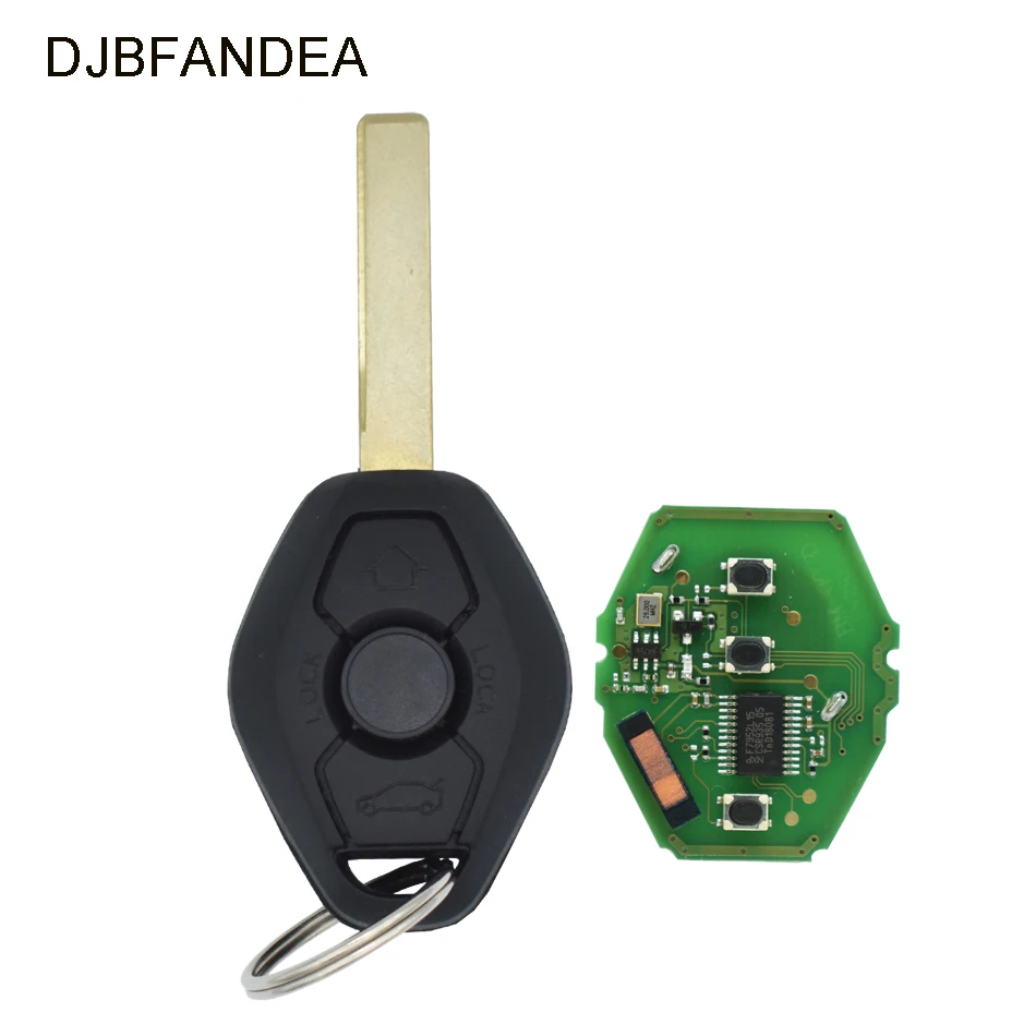 DJBFANDEA 3 кнопки дистанционного ключа автомобиля для BMW X3 X5 Z3 Z4 Z8 3/5/6/7 серии CAS2