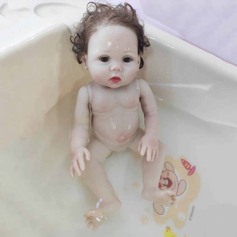 48cm Full Soft Silicone Reborn Baby Dolls Lifelike Alive Girl Bath Play Toy Cute Bebe Boneca Menina Kids Birthday Surprise Gifts | Игрушки и