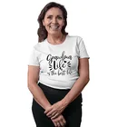 Женская футболка с принтом бабушки Life Is The Best Life, летняя повседневная футболка с коротким рукавом, футболка для бабушки, топ, одежда, подарок для бабушки