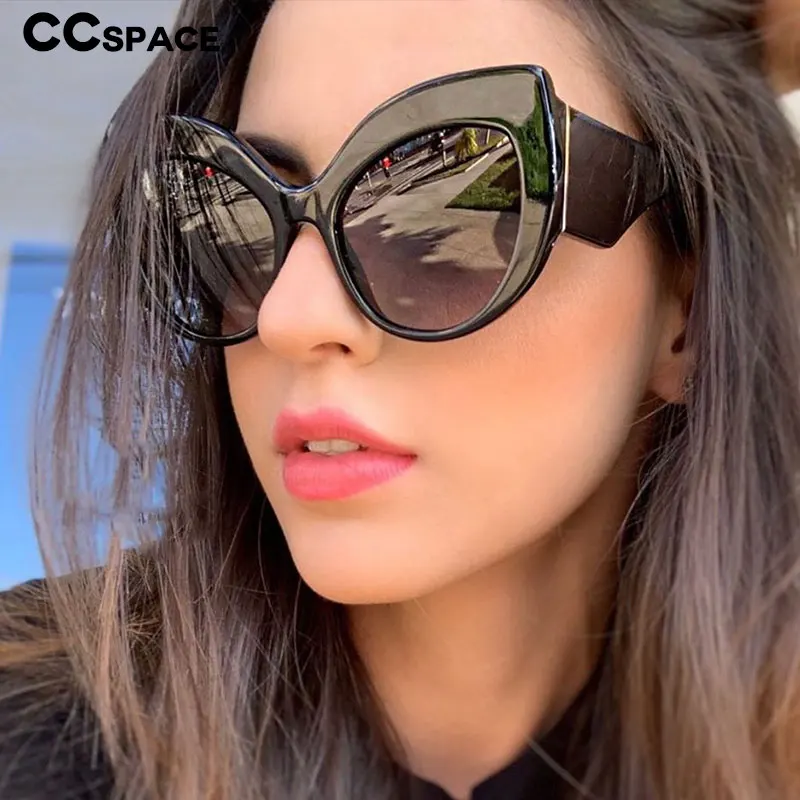 45616 Большие женские солнцезащитные очки кошачий глаз Модные Винтажные Брендовые
