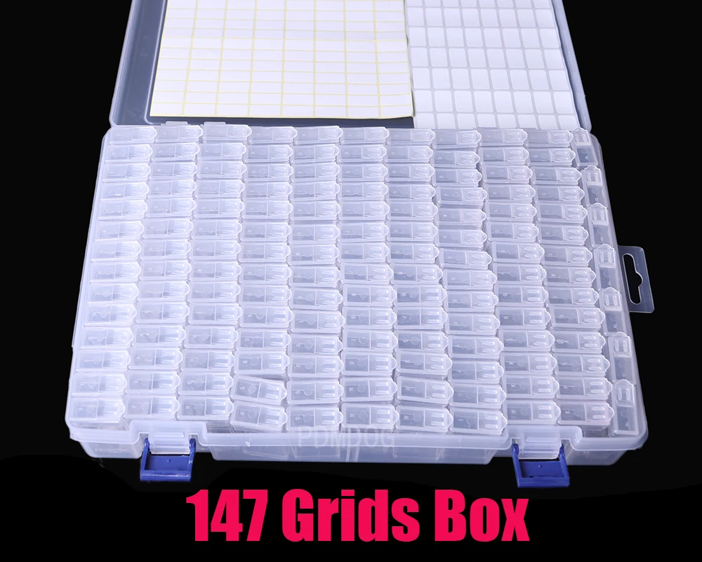 147/64 бокс для алмазной живописи, аксессуары, чехол, прозрачные пластиковые бусины, бокс для хранения для алмазной вышивки