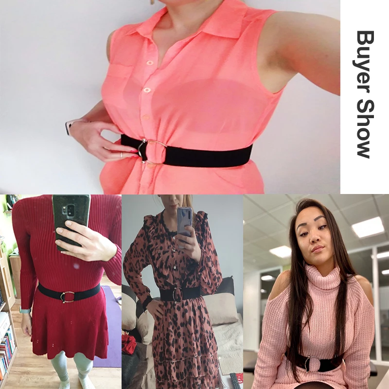 VRCHIC 2020 летние ремни для женщин простой эластичный пояс женские круглые пряжки