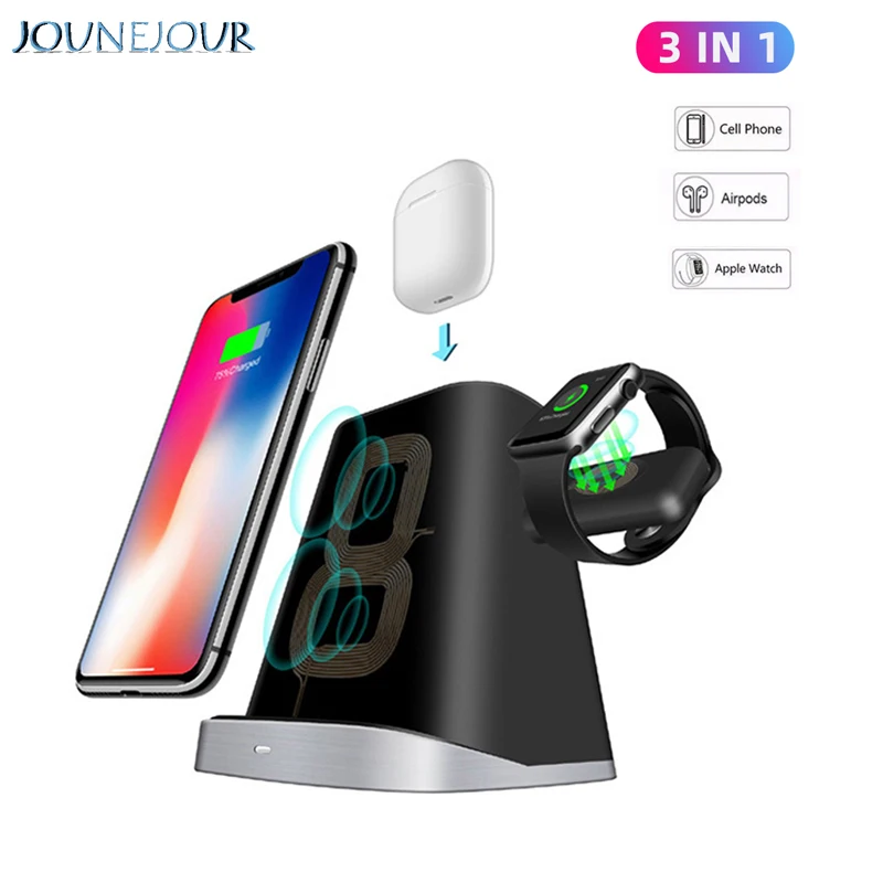 Быстрая зарядка 3 0 в 1 Беспроводное зарядное устройство QI для Apple Watch быстрая