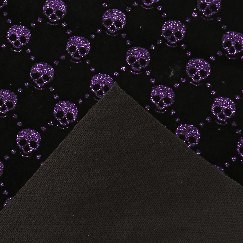 

20*33cm Ghost Glitter Faux Leather Fabric Sheet,Leather Fabric Textile Making Earring Hairbows Phone Case Decor,1Yc13173