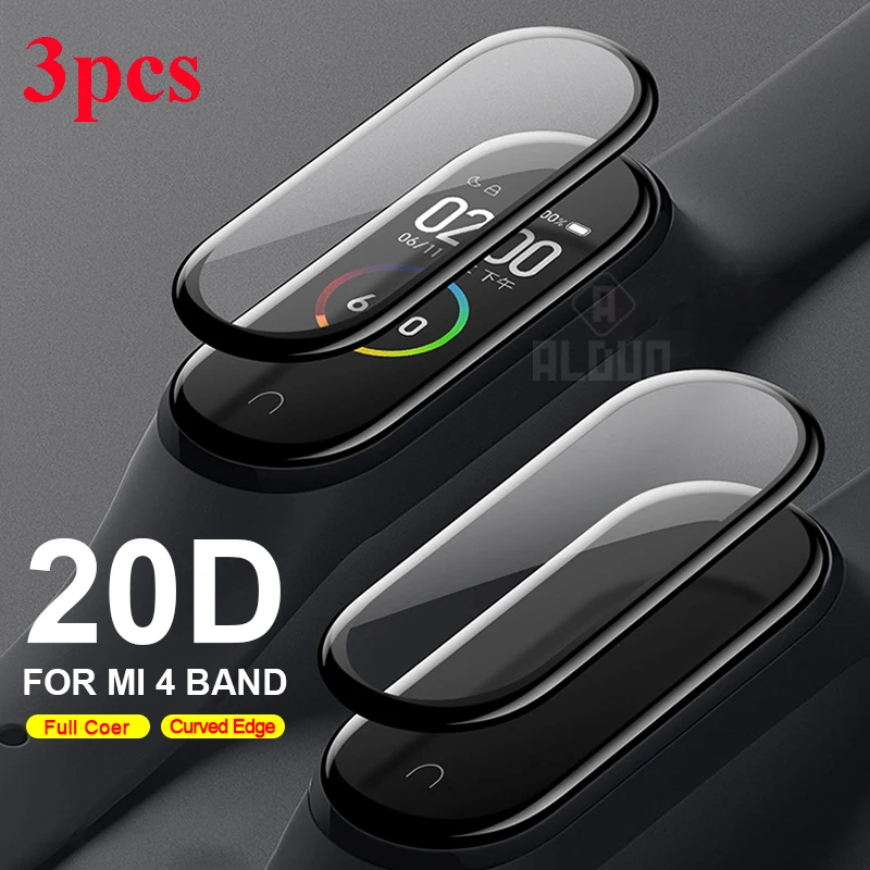 3 шт. пленка для Xiaomi Mi Band 4 mi band 5 защита экрана полная защитная xiomi стекло|Защита