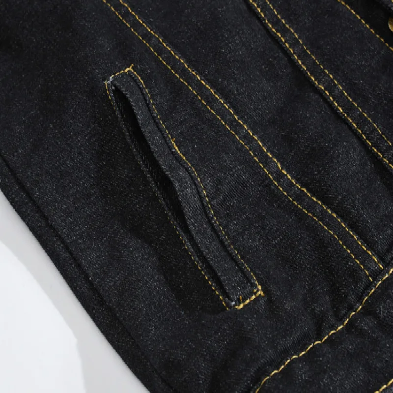 

Autumn Denim Jacket Men Solid Cowboy Spring Casual Slim Bomber Jacket Male Jean Mens Coats And Jackets Outwear Plus Size 5XL