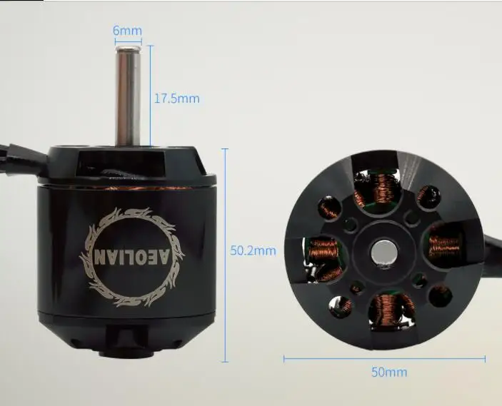 Большой упорный электрический бесщеточный мотор C5055 600kv с внешним ротором для