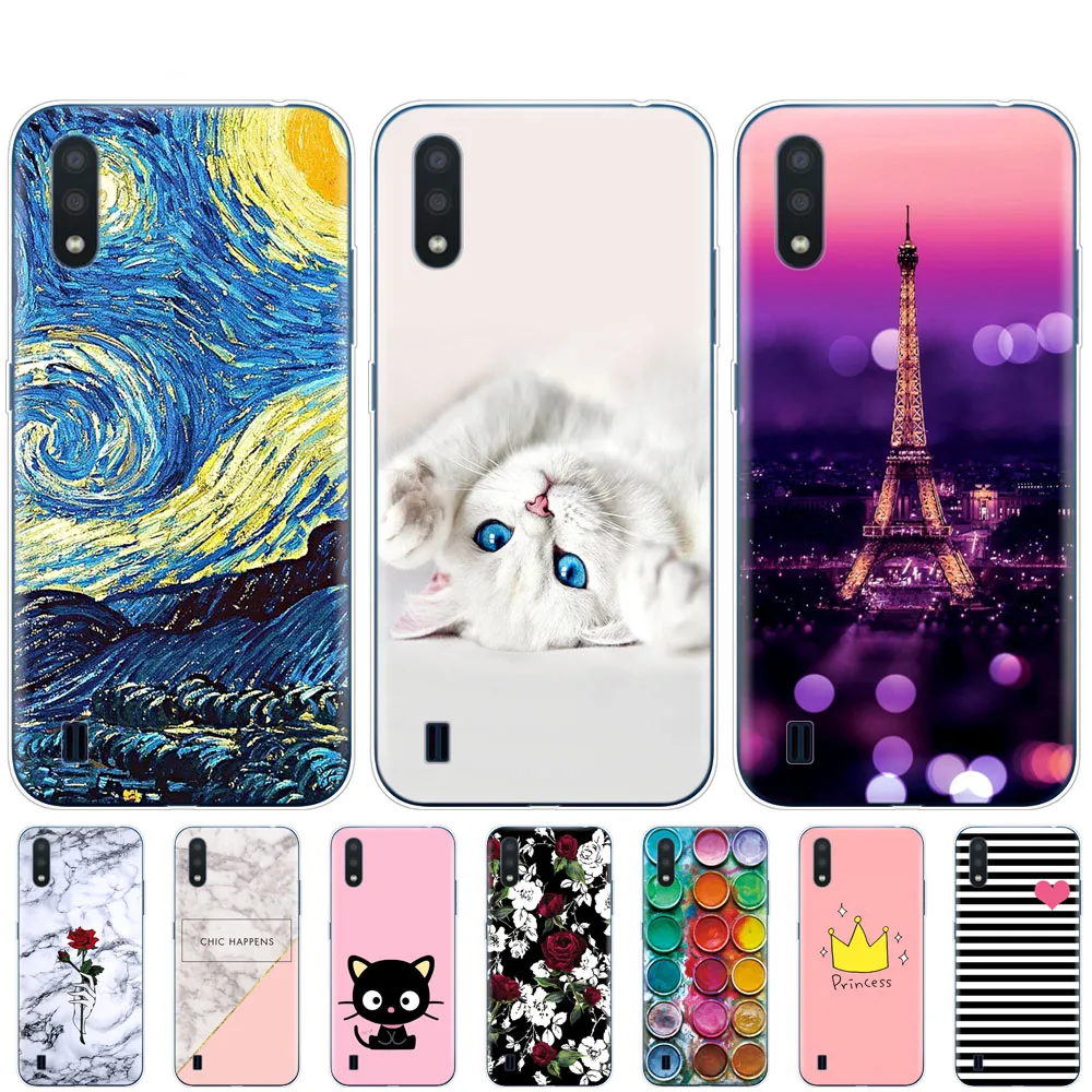 Чехол для Samsung A01 мягкий силиконовый чехол Galaxy GalaxyA01 A 01 A015 5 7 дюйма противоударный