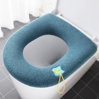 winter warm toilet seat cover closestool mat washable knitting soft o shape bidet covers pad bidet cover bathroom accessories