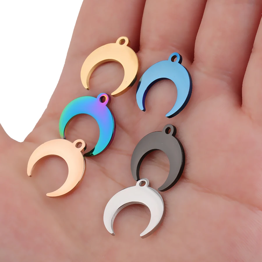 5 шт. подвеска полумесяц из нержавеющей стали|Шармы| |