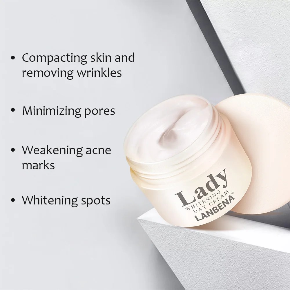 Отбеливающий крем LANBENA для лица против морщин сквалановый питательный