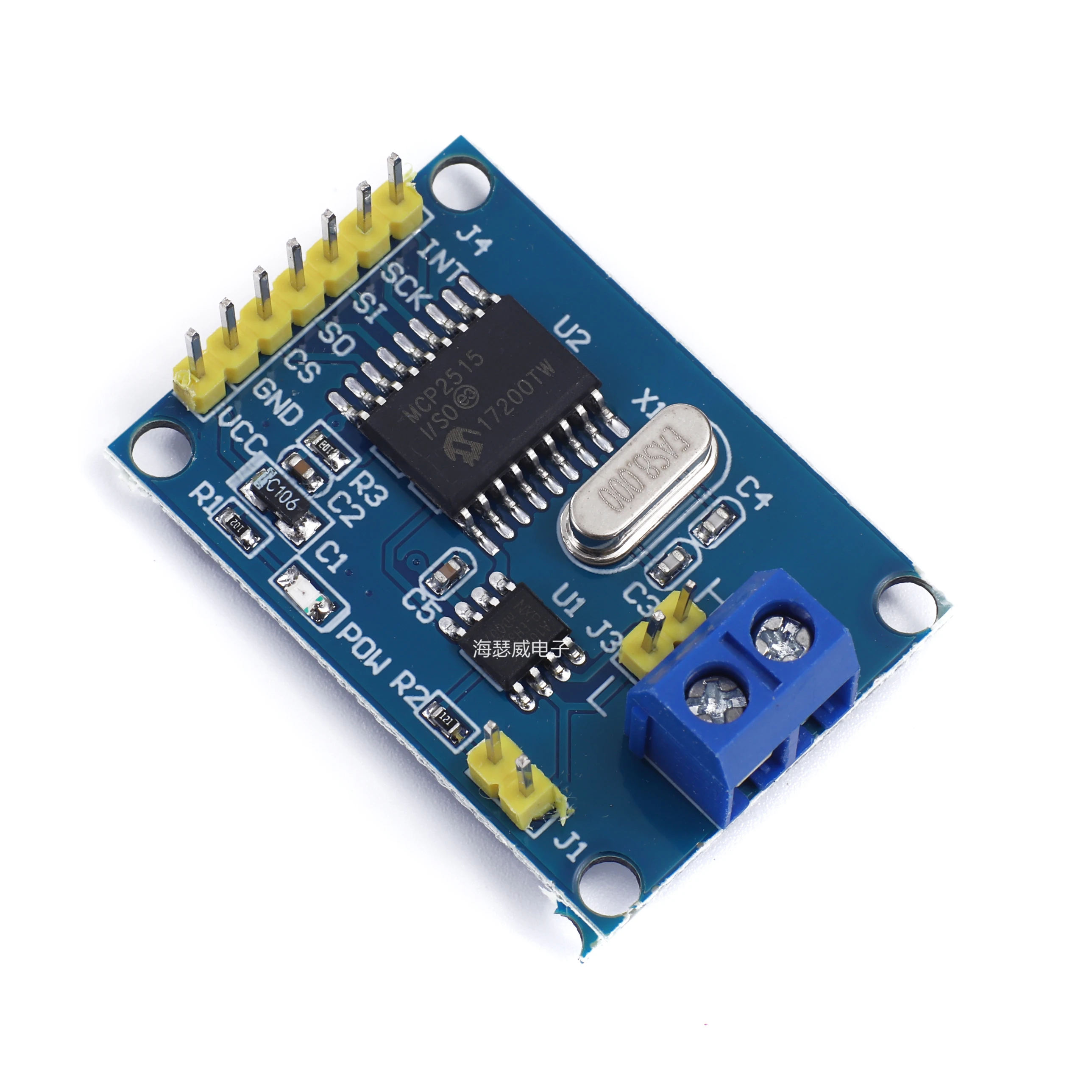 

MCP2515 CAN bus module TJA1050 receiver SPI protocol 51 single chip microcomputer program example