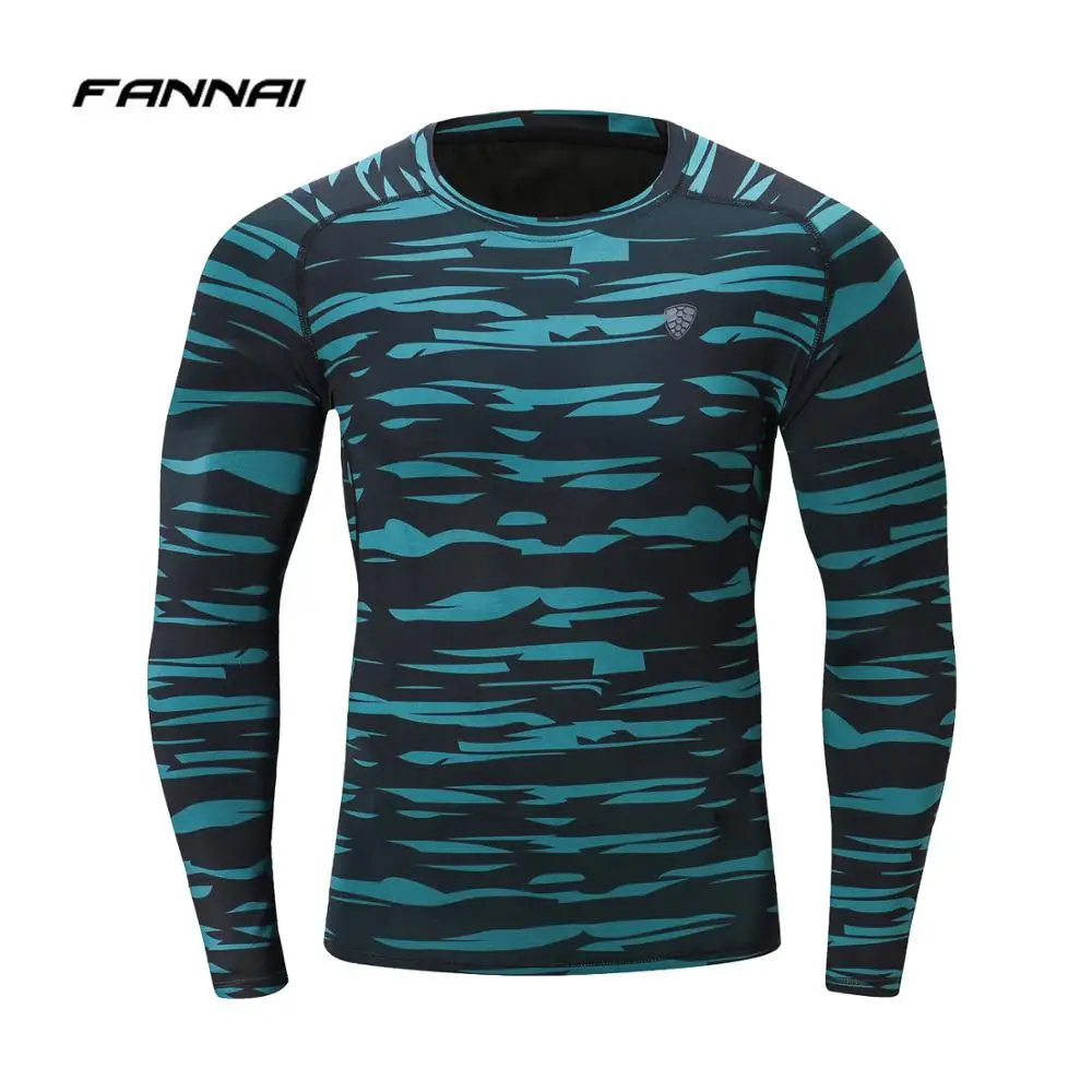 2019 High Elastic Compression T shirts Men O Neck Quick Dry Jogging Fitness Tight Sportswear Male Sweatshirt Casual Jersey|Мужские