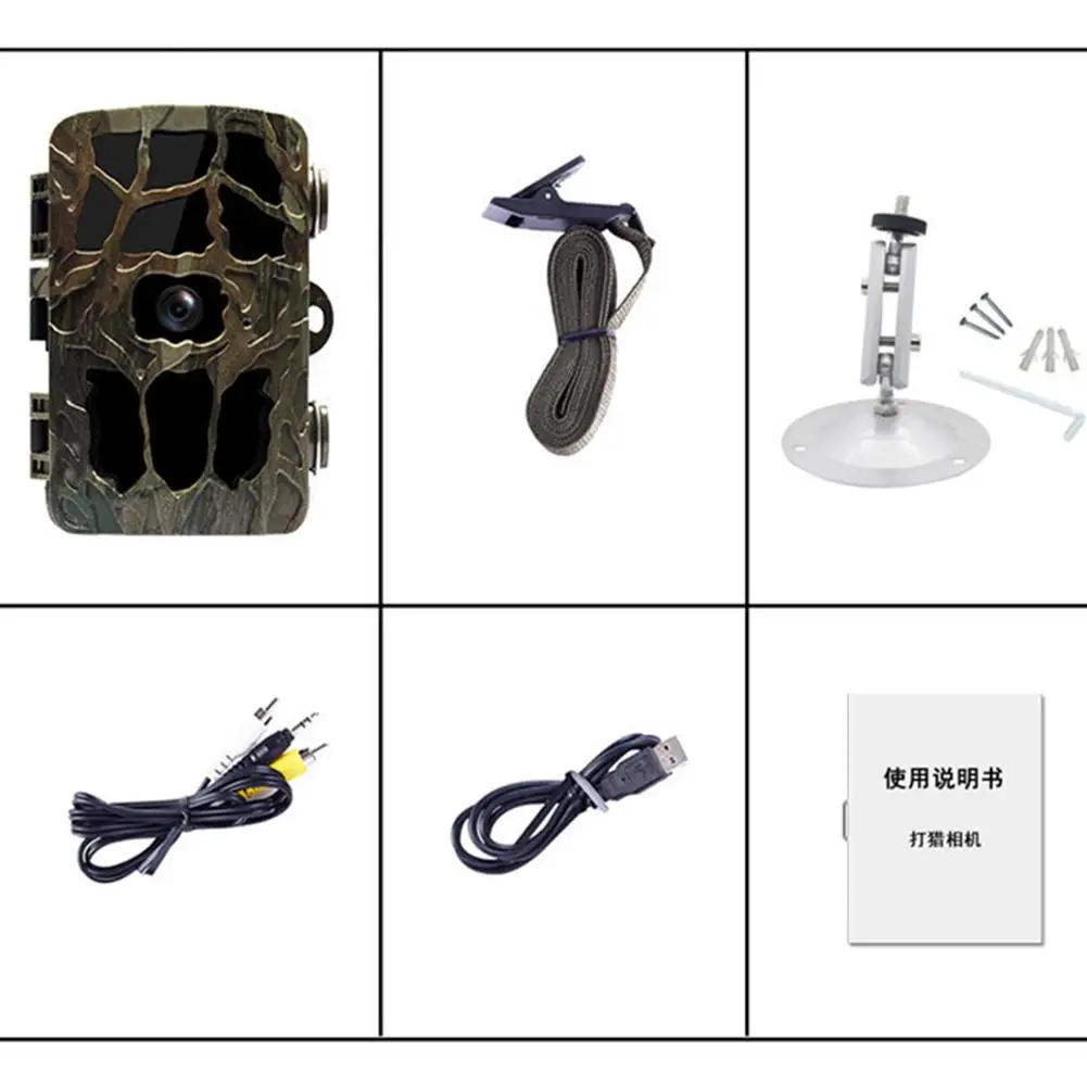 Hunting Camera HD 4K Photo Traps Night Vision Wildlife Infrared Trail Cameras Chasse Scout Outdoor Tool | Спорт и развлечения
