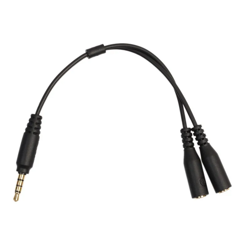 

Headset Adapter Headphone Mic Y Splitter Cable 3.5mm AUX Stereo Audio Male To 2 Female Separate Audio Microphone Plugs