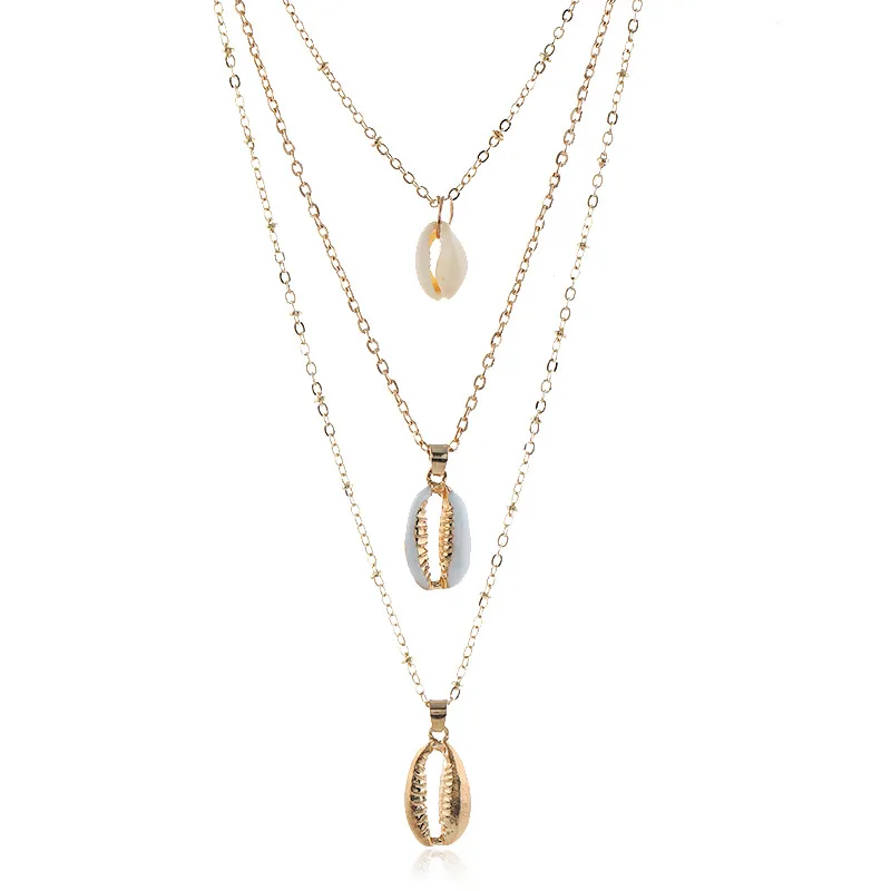 Гламурное трехслойное ожерелье с подвеской сияющее Новое Женское