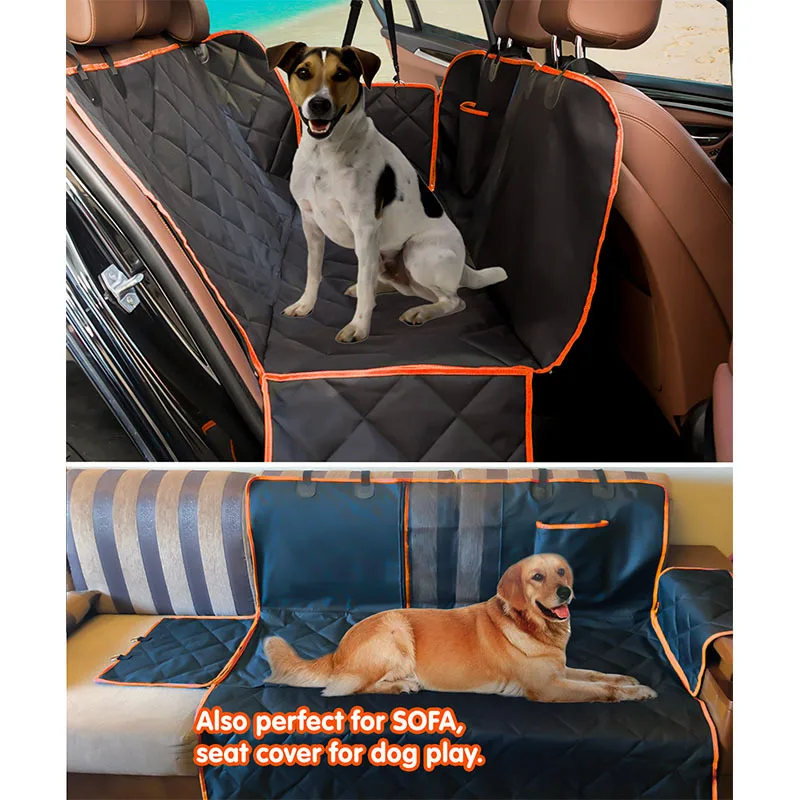 

Dog Car Seat Cover Waterproof Pet Carrier Car Rear Back Seat Mat View Mesh Hammock Cushion Protector With Zipper And Pockets