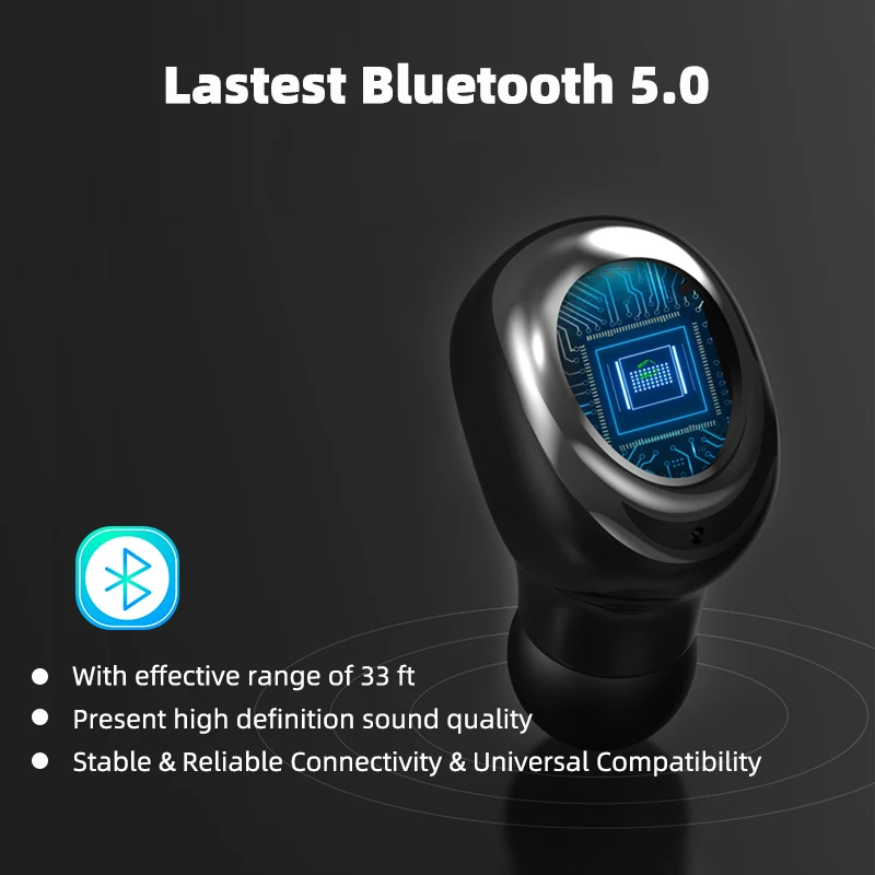 Ralyin Bluetooth V5.0 наушники беспроводные стерео Беспроводные спортивные гарнитура 2200