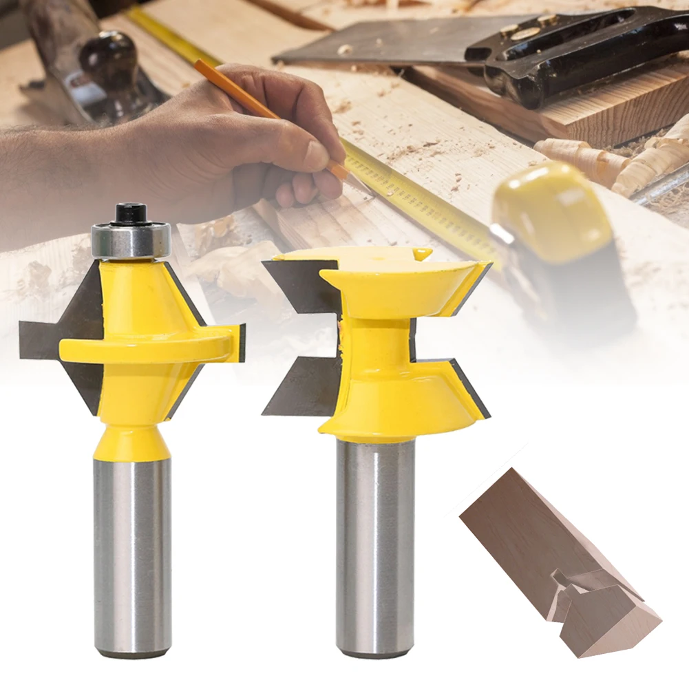 

2PCS Woodworking Cutter Hand Tool Solid Carbide Bits Set 1/2inch Shank 120 Degree Woodwork Chisel Cutter Tools Kit