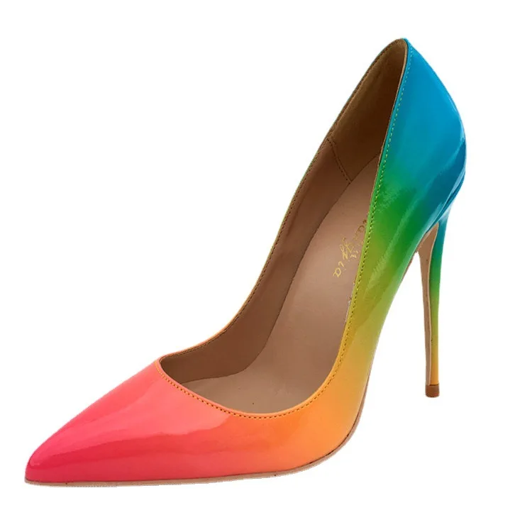 

2021 spring new French high heel shoes with all kinds of colors