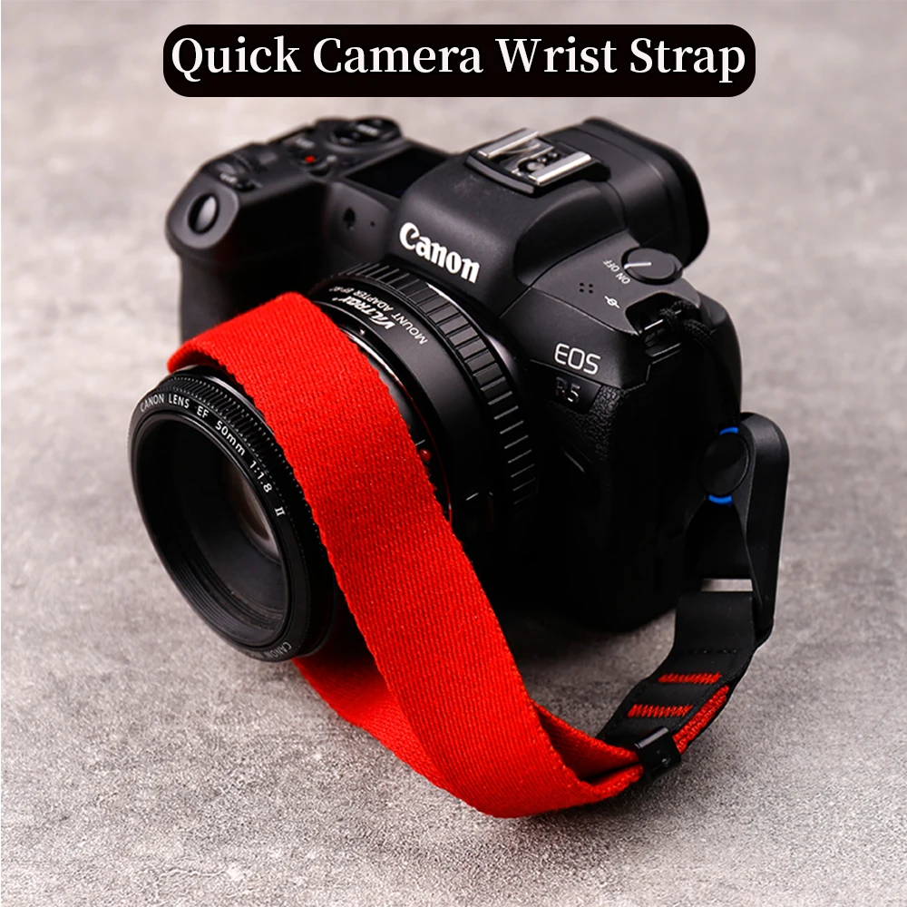 cotton camera strap slr canon850d nikon z5 z7 sony a7c fuji olympus leica micro single quick release wrist strap quick connector free global shipping