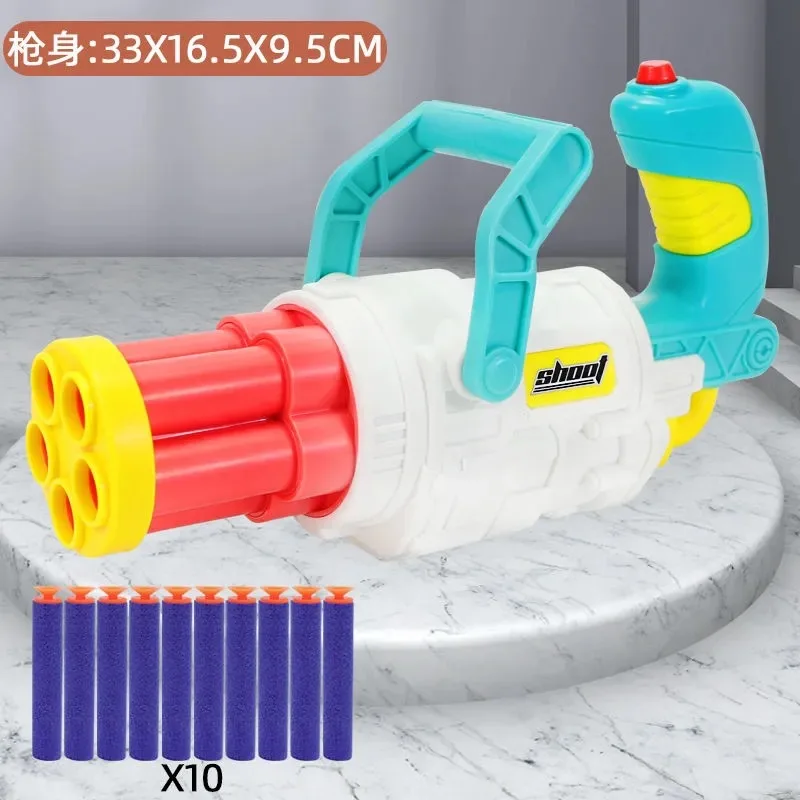 Новинка Детский мягкий гелевый игрушечный пистолет-бомба Gatling губка на присоске