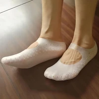 80 hot sale socks antislip bottom breathable silicone strap design foot care short socks for indoor
