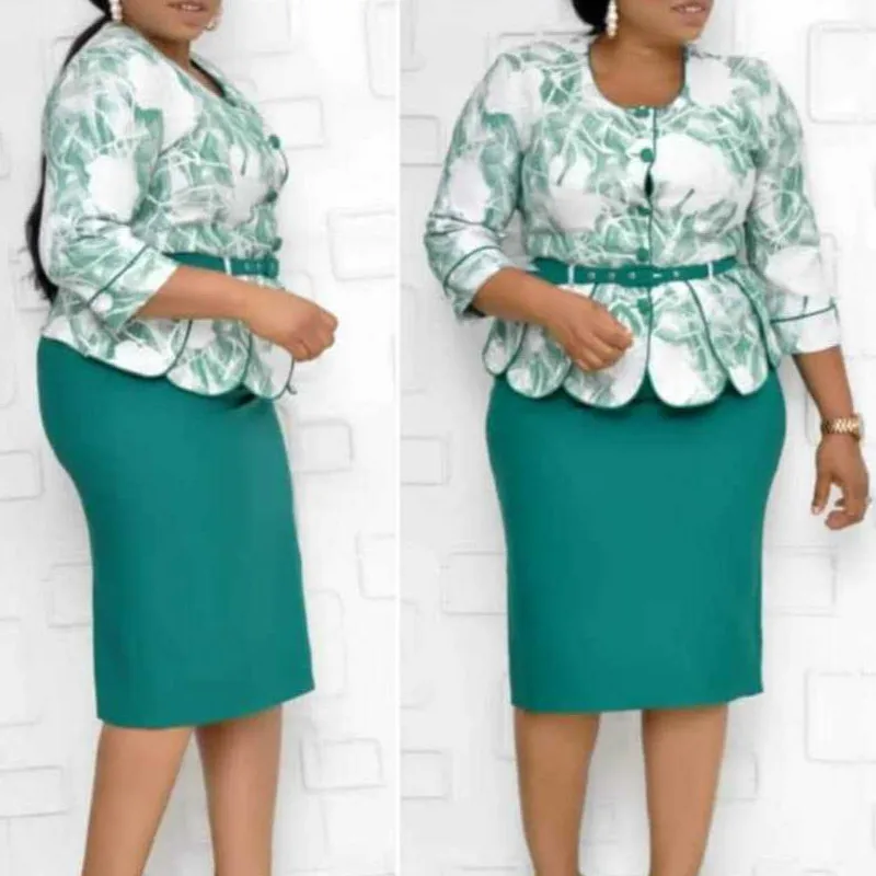 2020 летний модный стиль африканские женские комплекты из двух предметов с принтом