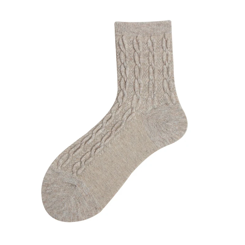 Новое Поступление Разноцветных объемных утолщенных шерстяных женских носков с