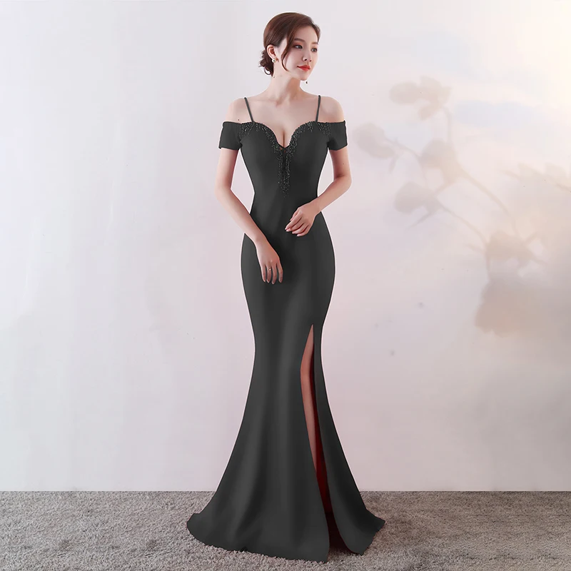 

Off The Shoulder Mermaid Satin Evening Dress Robe De Soiree Formal Dress Party Abiye Gece Elbisesi Abiti Da Cerimonia Da Sera